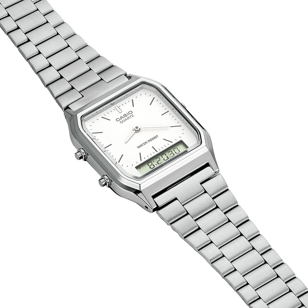 Montre Casio Collection Vintage Blanc - Id&eacute;es cadeaux Unisex | Histoire d&rsquo;Or