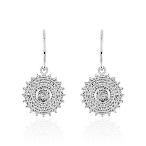 Boucles D'oreilles Pendantes Nyoko Argent Blanc Labradorite - Boucles d'oreilles fantaisie Femme | Histoire d’Or