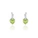 Boucles D'oreilles Puces Or Blanc Clothilde Péridot - Clous d'oreilles Femme | Histoire d’Or