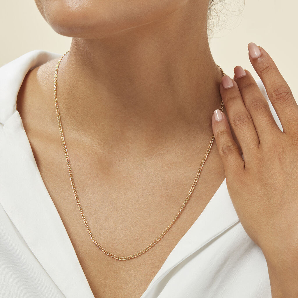 Collier Or Jaune Capucin Maille Marine - Chaines Femme | Histoire d’Or