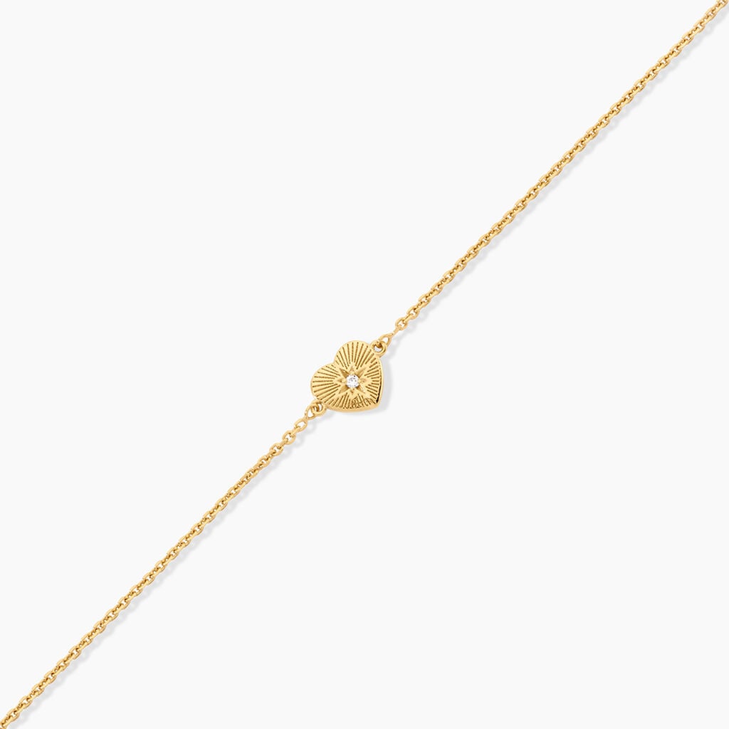 Bracelet Polly Argent Dor&eacute; A L'Or 750/1000 Oxyde De Zirconium - F&ecirc;te des m&egrave;res Femme | Histoire d&rsquo;Or