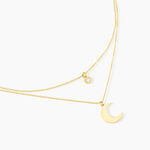 Collier Astre Argent Dor&eacute; Oxyde De Zirconium - Colliers fantaisie Femme | Histoire d&rsquo;Or