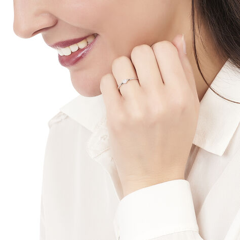 Bague Accumulation Coeur Argent Blanc Oxyde De Zirconium - Bagues Coeur Femme | Histoire d’Or