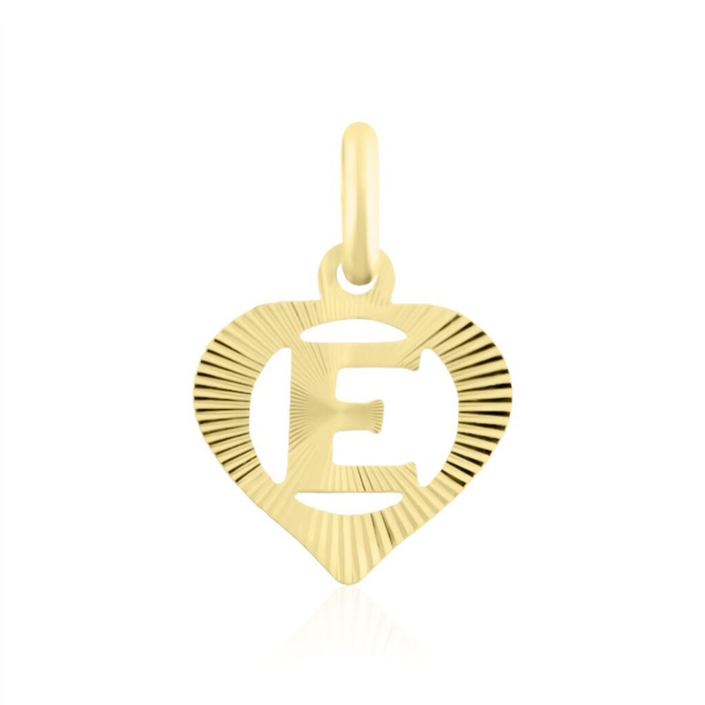 Pendentif Eudocie Coeur Lettre Or Jaune