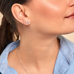 Boucles D'oreilles Puces Milda Argent Blanc Oxyde De Zirconium - Boucles d'oreilles fantaisie Femme | Histoire d&rsquo;Or
