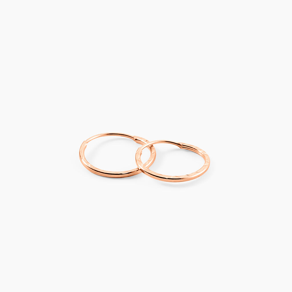 Créoles Valerina Or Rose - Boucles d'oreilles créoles Femme | Histoire d’Or