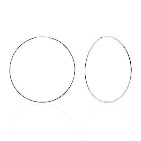 Créoles Olympia Flexible Argent Blanc - Boucles d'oreilles créoles Femme | Histoire d’Or