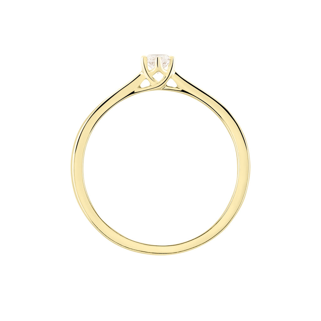 Bague Solitaire Athena Or Jaune Diamant - Bagues solitaires Femme | Histoire d&rsquo;Or