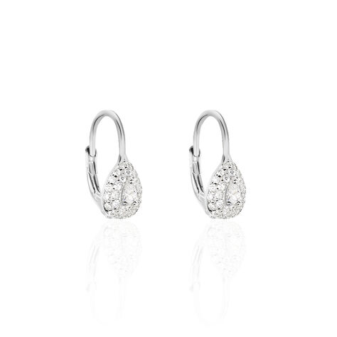 Boucles D'oreilles Pendantes Feyza Argent Blanc Oxyde De Zirconium - Boucles d'oreilles fantaisie Femme | Histoire d’Or
