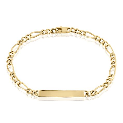 Bracelet Identité Plaqué Or Jaune Bixente - Gourmettes Homme | Histoire d’Or