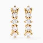 Boucles D'oreilles Puces Matleena Or Jaune Diamant Synth&eacute;tique - Clous d'oreilles Femme | Histoire d&rsquo;Or