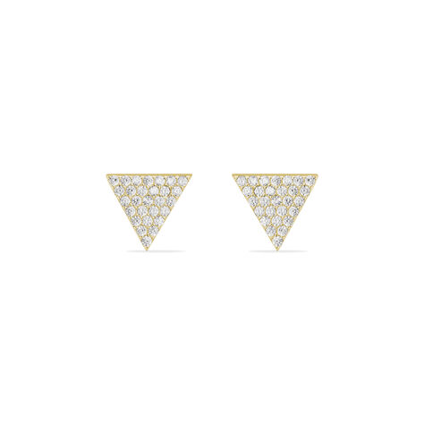 Boucles D'oreilles Courtney Plaqué Or Jaune Oxydes De Zirconium - Boucles d'oreilles fantaisie Femme | Histoire d’Or