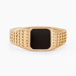 Chevali&egrave;re Plaqu&eacute; Or Jaune Ariston Email Noir - Chevali&egrave;res Homme | Histoire d&rsquo;Or