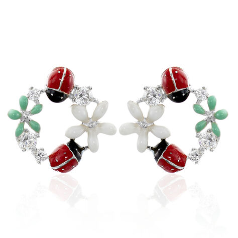 Boucles D'oreilles Pendantes Eliniane Argent Blanc Oxyde De Zirconium - Boucles d'oreilles fantaisie Femme | Histoire d&rsquo;Or