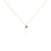 Collier Under The Sea Or Jaune Turquoise