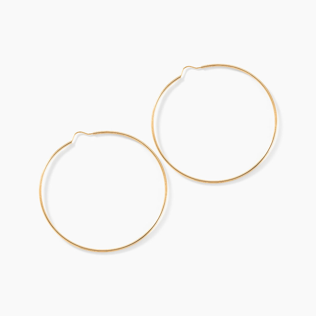 Créoles Dominae Or Jaune - Boucles d'oreilles créoles Femme | Histoire d’Or
