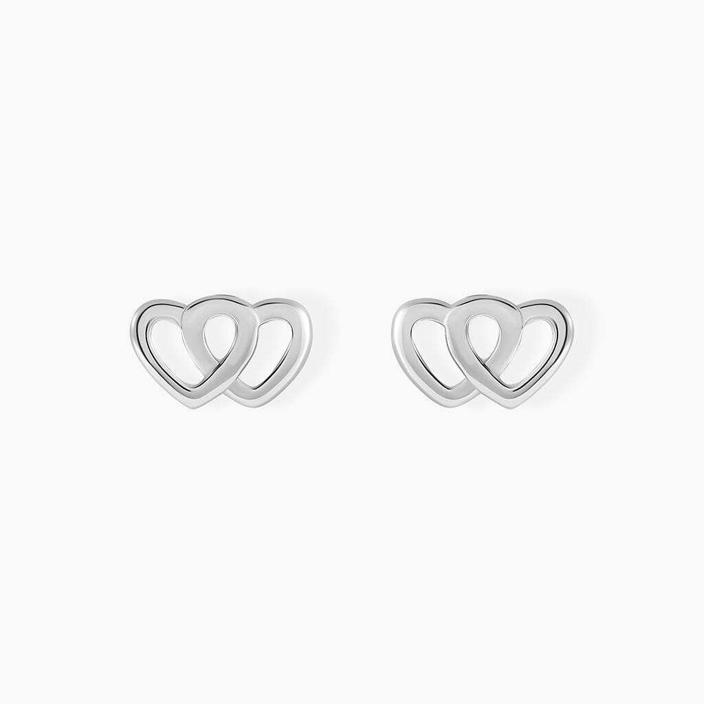 Boucles D'oreilles Puces Lehinaae Argent Blanc - Boucles d'oreilles fantaisie Femme | Histoire d’Or