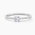 Bague Solitaire Ursi Argent Blanc Oxyde De Zirconium - Bagues solitaires Femme | Histoire d&rsquo;Or