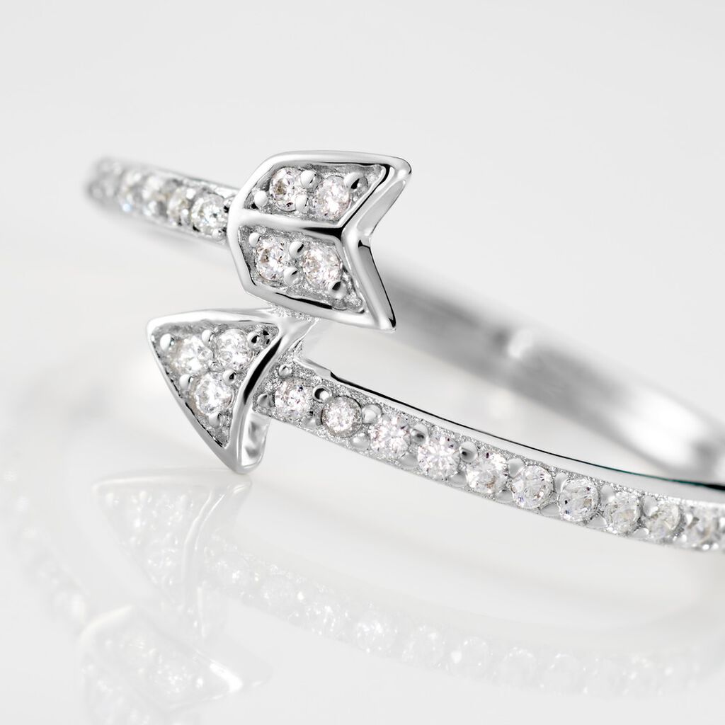 Bague Argent Blanc Caolan Oxydes De Zirconium - Bagues avec pierre Femme | Histoire d&rsquo;Or
