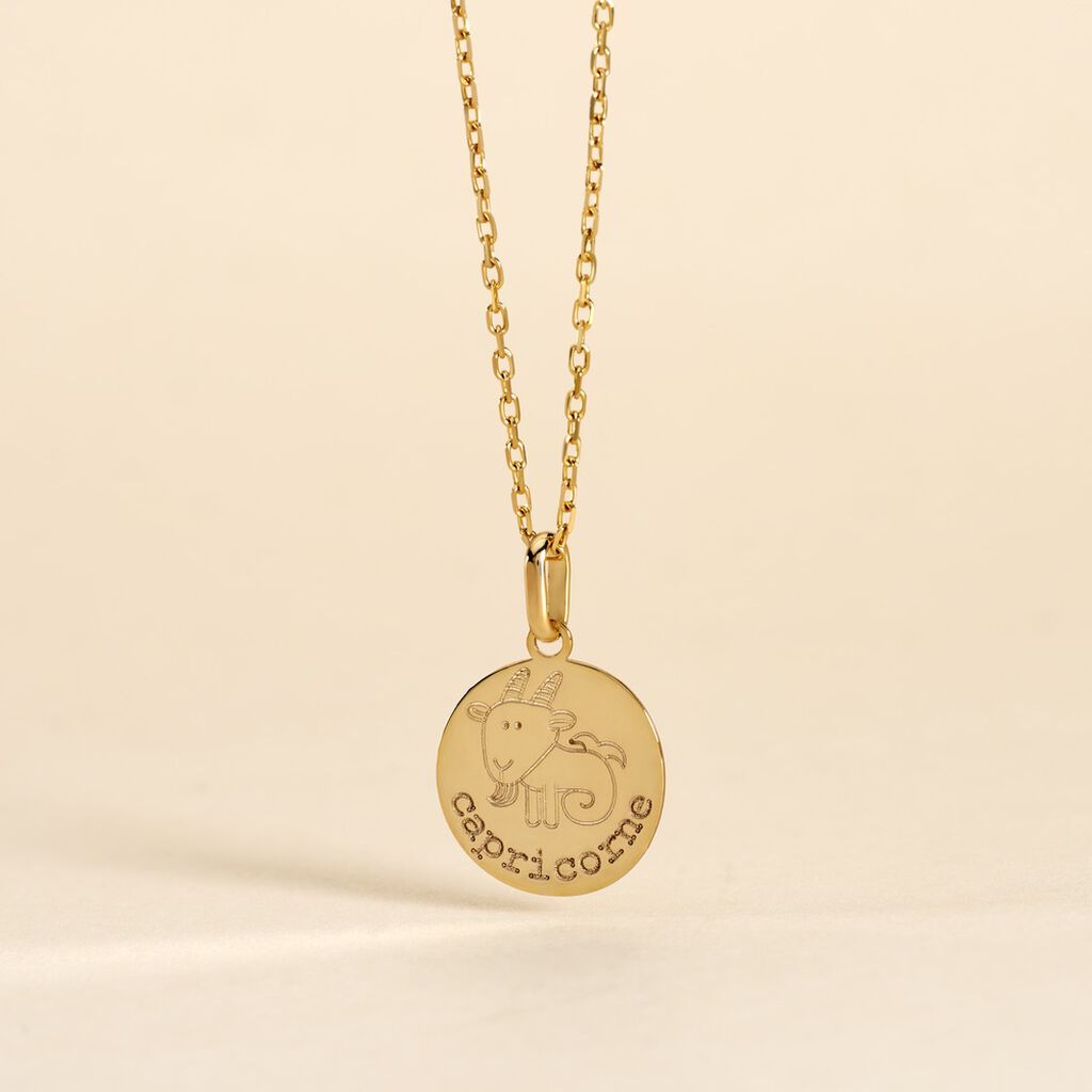 Pendentif Jannila Zodiaque Or Jaune - Cadeaux de naissance Enfant | Histoire d&rsquo;Or