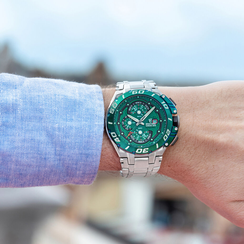 Montre Festina Chrono Bike 6 Vert - F&ecirc;te des p&egrave;res Homme | Histoire d&rsquo;Or