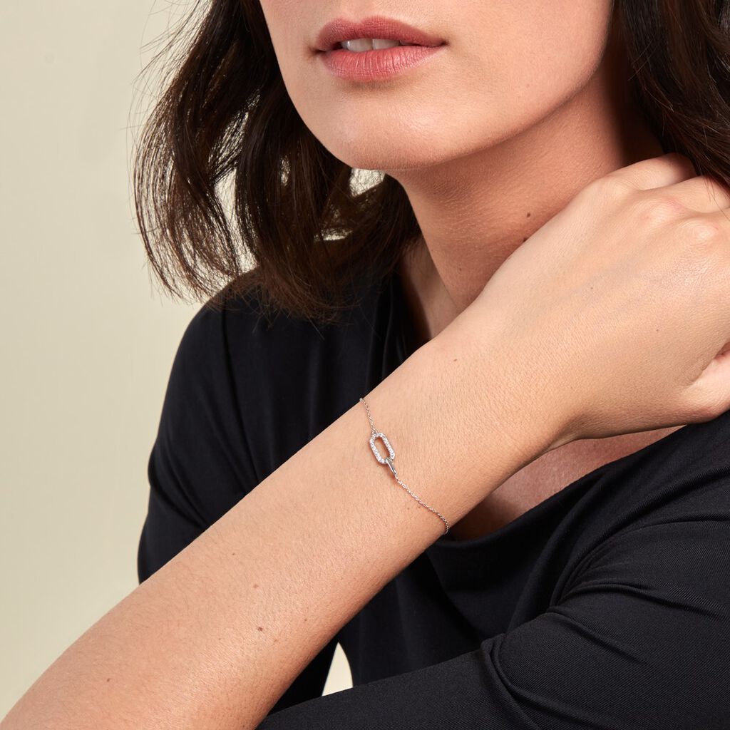 Bracelet Tracee Argent Blanc Oxyde De Zirconium - Bracelets Femme | Histoire d’Or