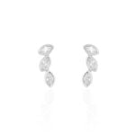 Boucles D'oreilles Grimpantes Elohane Argent Blanc Oxyde De Zirconium - Boucles d'oreilles fantaisie Femme | Histoire d&rsquo;Or