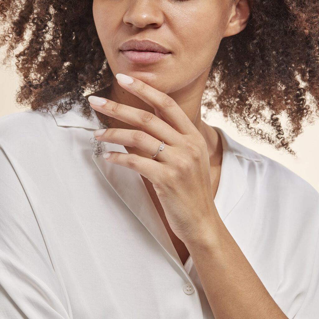 Bague Eternite Or Blanc Diamant - Bagues avec pierre Femme | Histoire d’Or