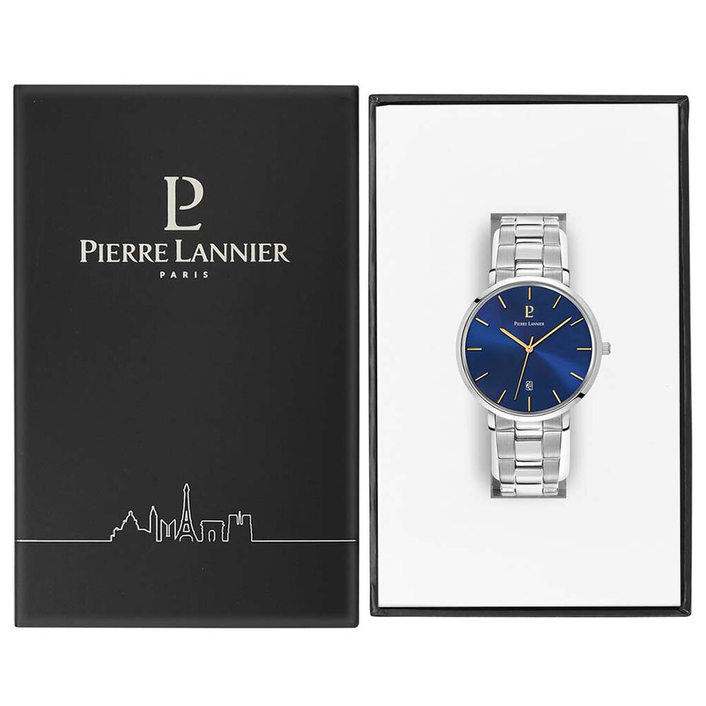 Montre Lannier Collection Echo Acier Argenté - Montres Homme | Histoire d’Or