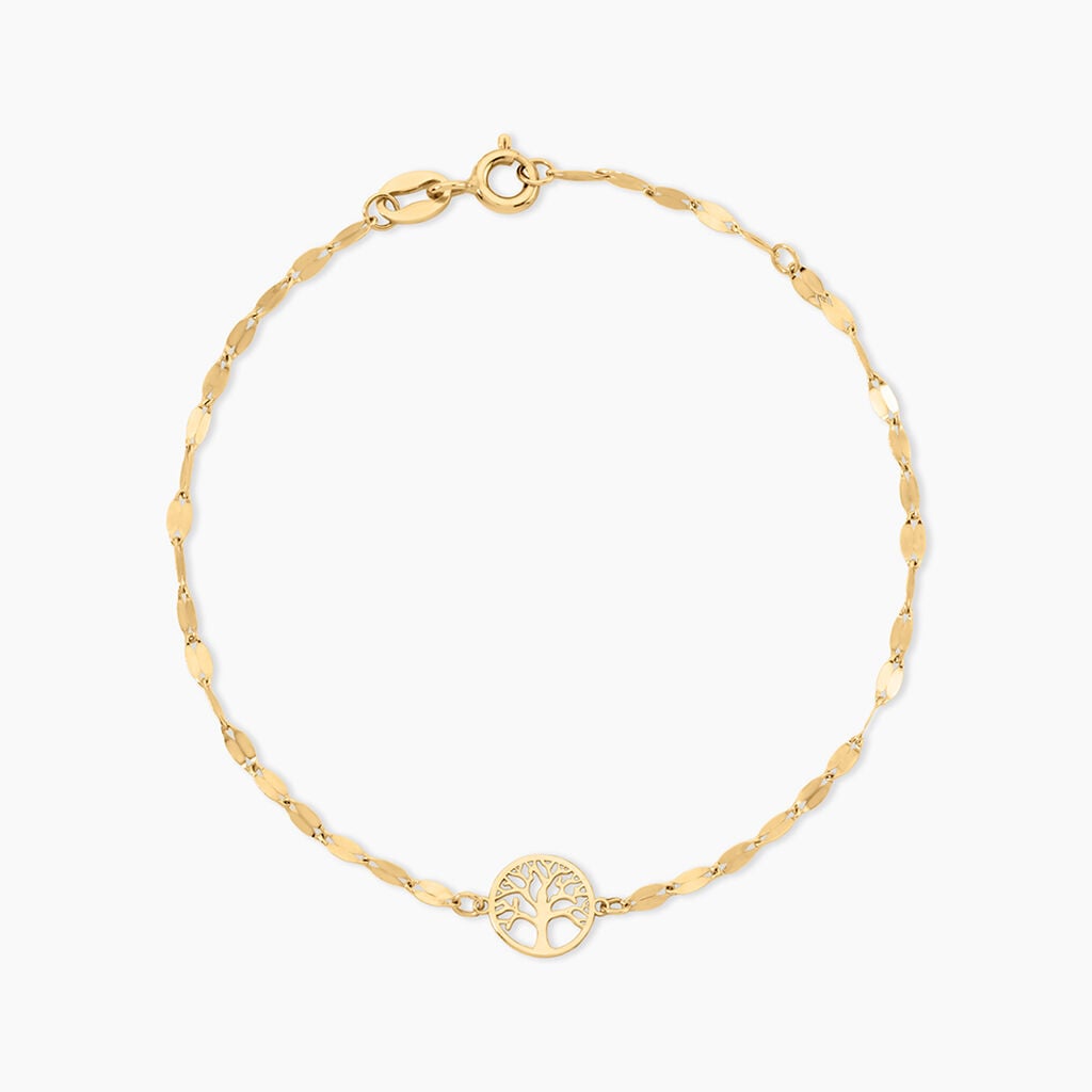 Bracelet Aulnia Argent Dor&eacute; A L'Or 750/1000 - Bijoux sans pierre Femme | Histoire d&rsquo;Or