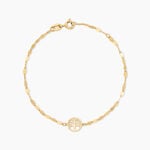 Bracelet Aulnia Argent Dor&eacute; A L'Or 750/1000 - Bijoux sans pierre Femme | Histoire d&rsquo;Or