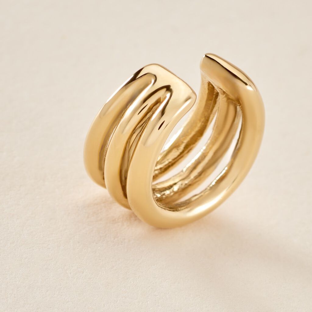 Bague D'oreille Unitaire Lauri Acier Dor&eacute; - Boucles d'oreilles fantaisie Femme | Histoire d&rsquo;Or