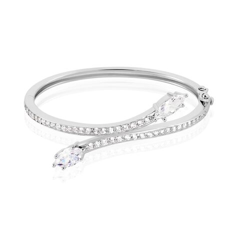 Bracelet Jonc Argent Nevarte Oxydes De Zirconium - Bracelets joncs Femme | Histoire d’Or