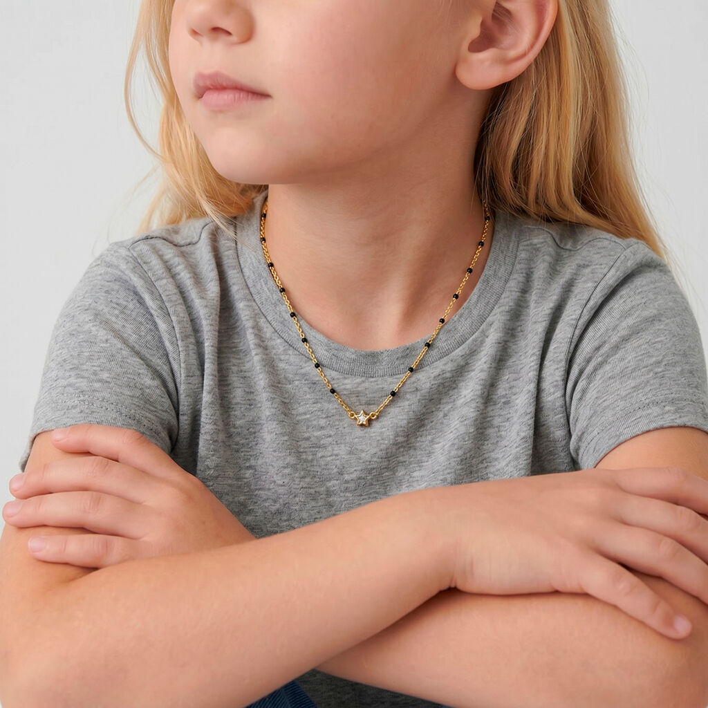 Collier Bubble Argent Jaune Oxyde De Zirconium - Colliers fantaisie Enfant | Histoire d&rsquo;Or