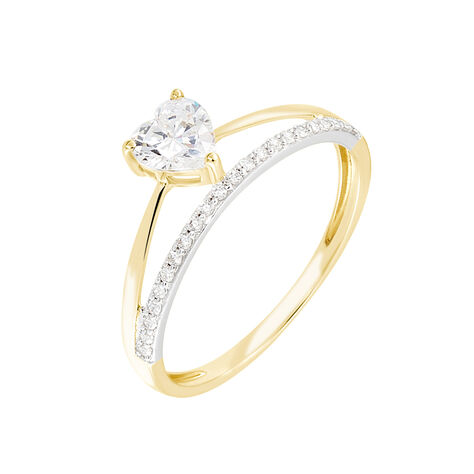 Bague Mohira Or Jaune Oxyde De Zirconium - Bagues avec pierre Femme | Histoire d’Or