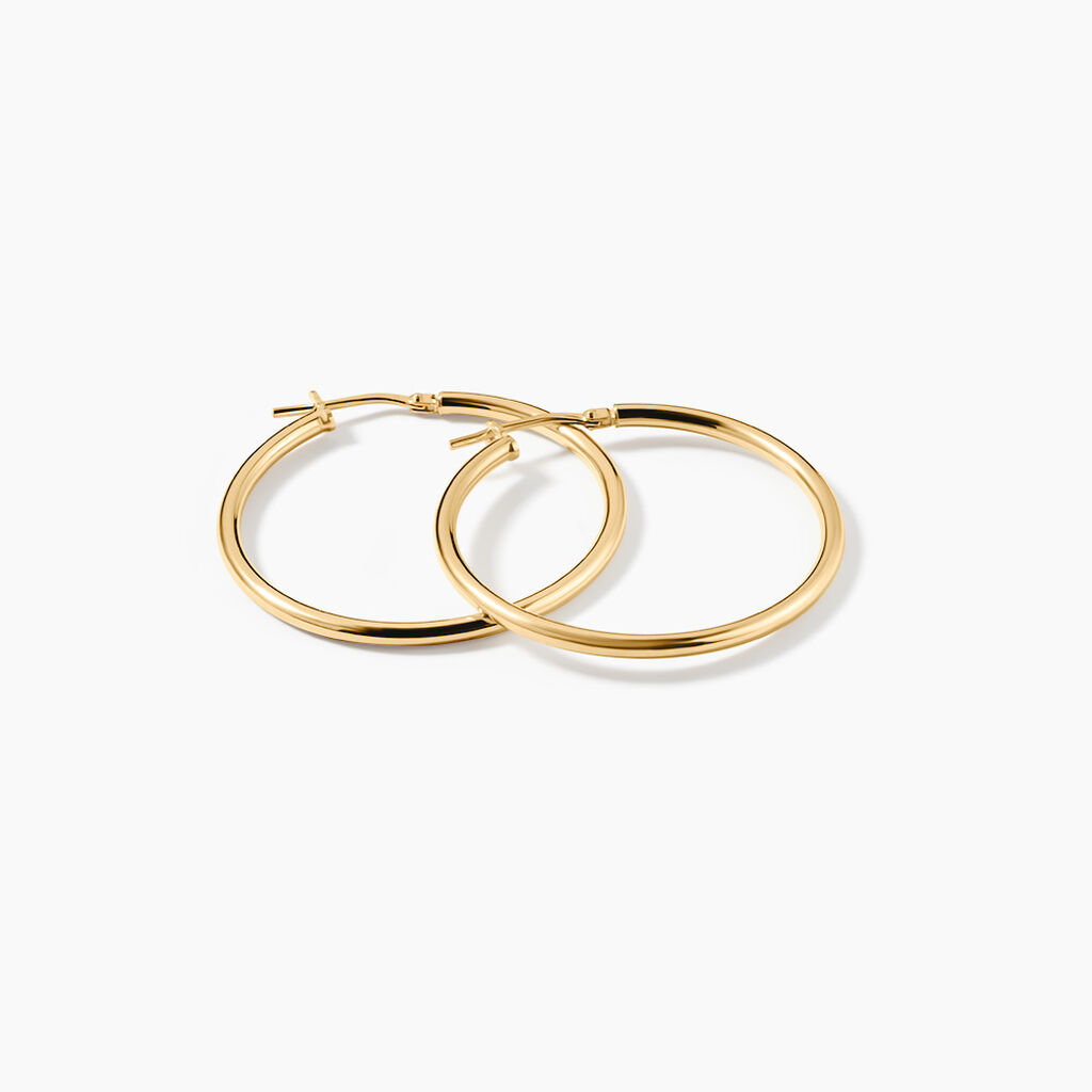 Cr&eacute;oles Verania Argent Dor&eacute; A L'Or 750/1000 - Boucles d'oreilles cr&eacute;oles Femme | Histoire d&rsquo;Or