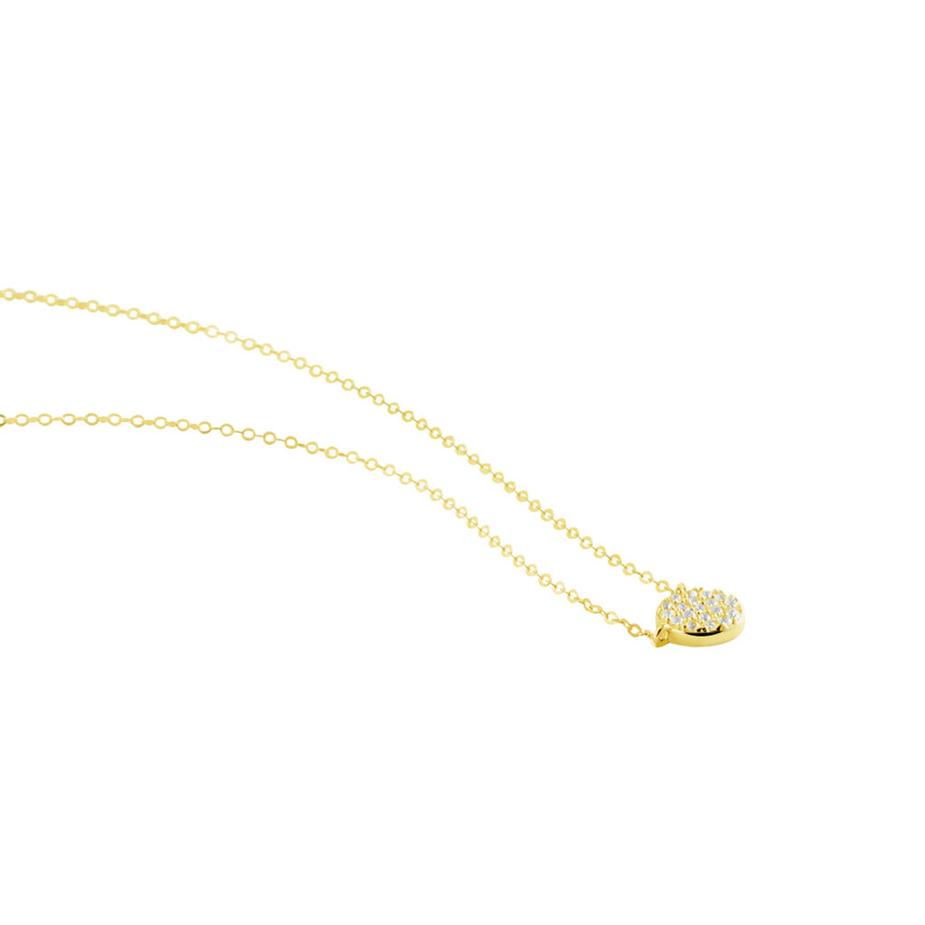 Collier Or Jaune Burak Oxyde De Zirconium - Colliers Femme | Histoire d’Or