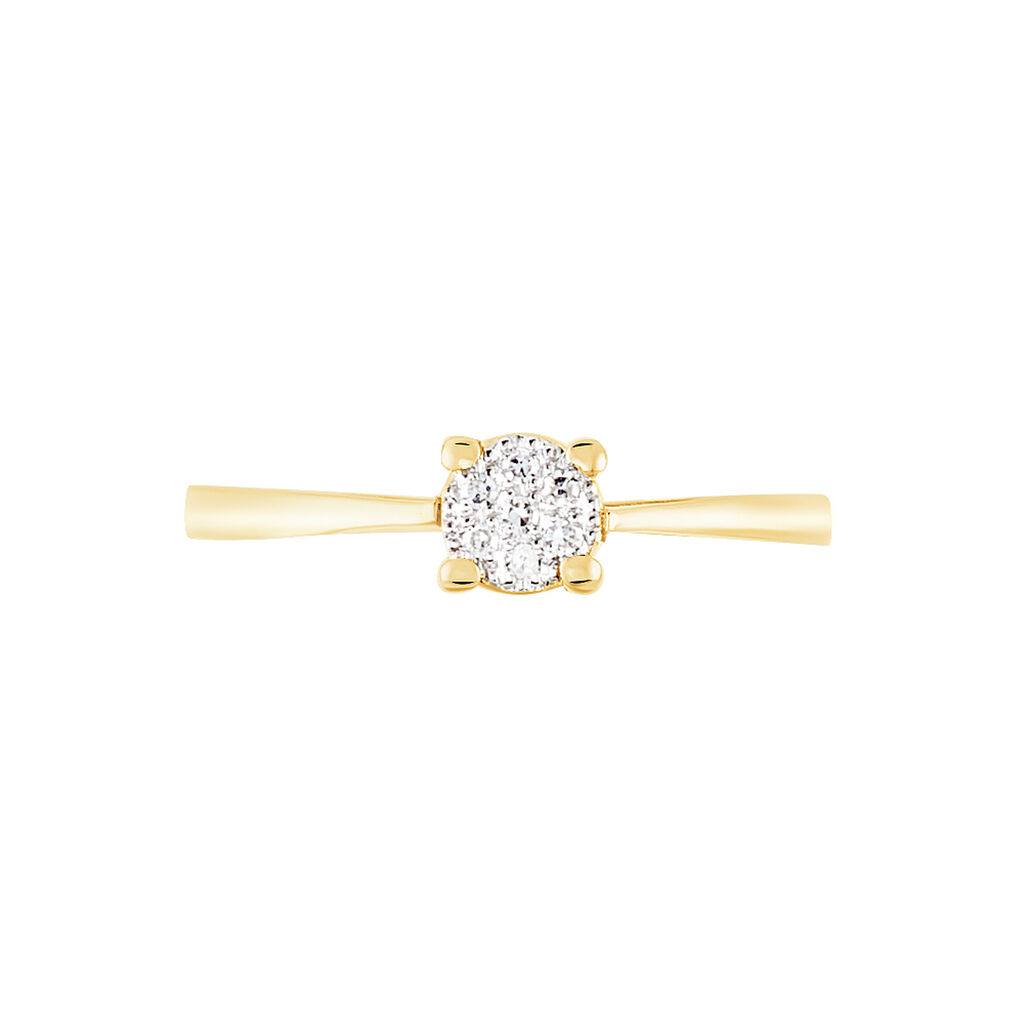 Bague Sandrine Or Jaune Diamant - Bagues avec pierre Femme | Histoire d’Or