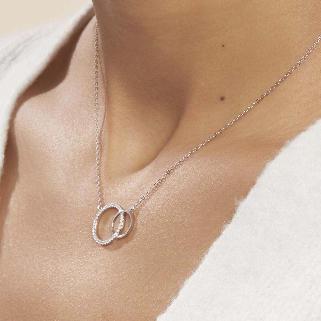 Collier Yalaz Argent Blanc Oxyde De Zirconium - Colliers fantaisie Femme | Histoire d’Or