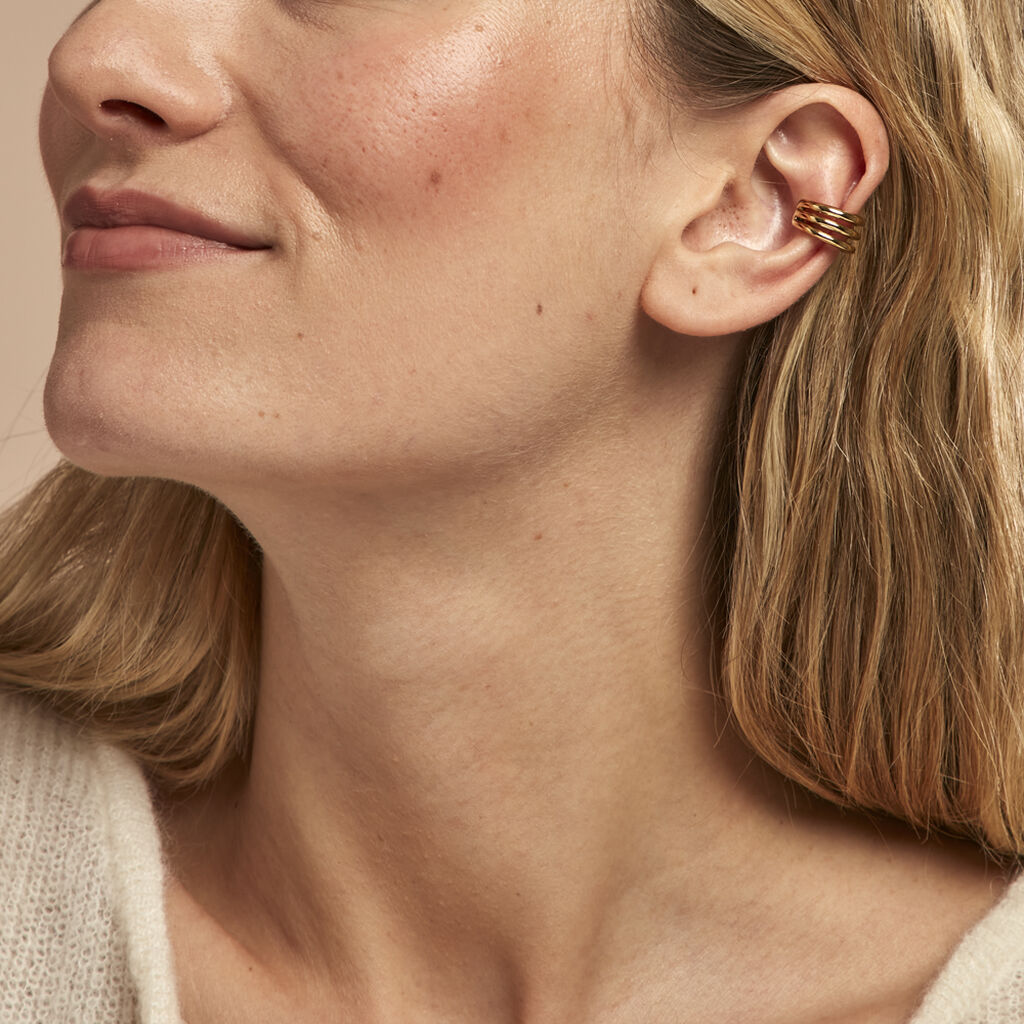 Bague D'oreille Unitaire Lauri Acier Doré - Boucles d'oreilles fantaisie Femme | Histoire d’Or