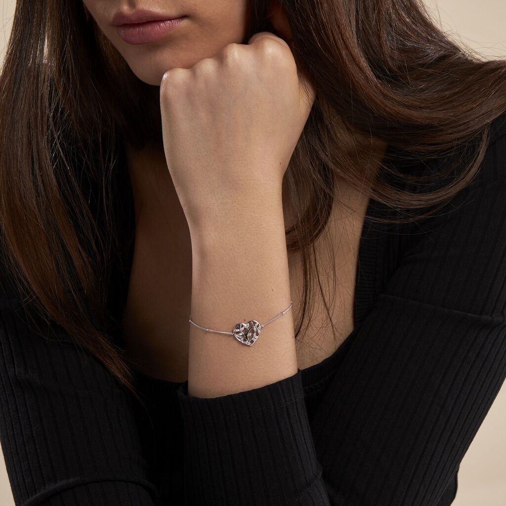 Bracelet Argent Rechef Oxydes De Zirconium - Bracelets Femme | Histoire d’Or