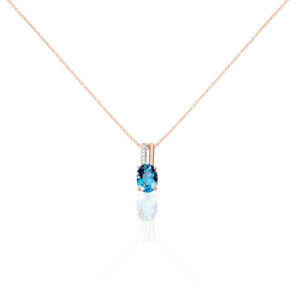 Collier Dalia Or Rose Topaze Et Oxyde De Zirconium - Colliers Femme | Histoire d&rsquo;Or