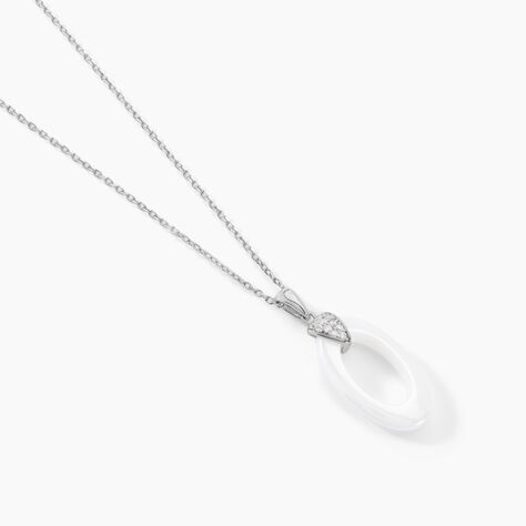 Collier Peer Argent Blanc Oxyde De Zirconium - Colliers fantaisie Femme | Histoire d&rsquo;Or
