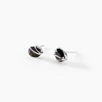 Boucles D'oreilles Puces Prudencia Or Blanc Saphir