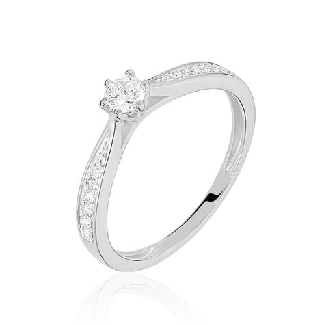 Bague Solitaire Symphonie Or Blanc Diamant - Bagues solitaires Femme | Histoire d’Or