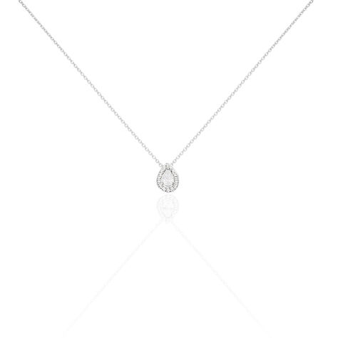Collier Hildana Or Blanc Oxyde De Zirconium - Colliers Femme | Histoire d’Or