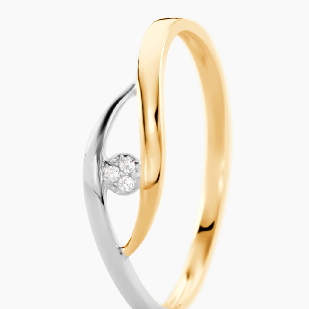 Bague Nohane Or Bicolore Diamant - Bagues solitaires Femme | Histoire d&rsquo;Or