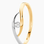 Bague Nohane Or Bicolore Diamant - Bagues solitaires Femme | Histoire d&rsquo;Or
