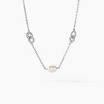 Collier Gaetane Argent Blanc Perle De Culture Oxyde De Zirconium - Colliers fantaisie Femme | Histoire d&rsquo;Or