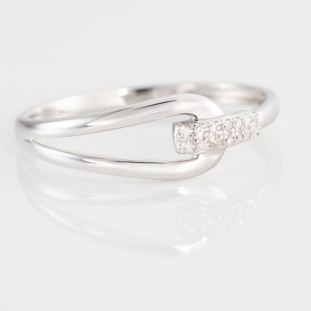 Bague Cyranna Or Blanc Diamant - Bagues avec pierre Femme | Histoire d’Or